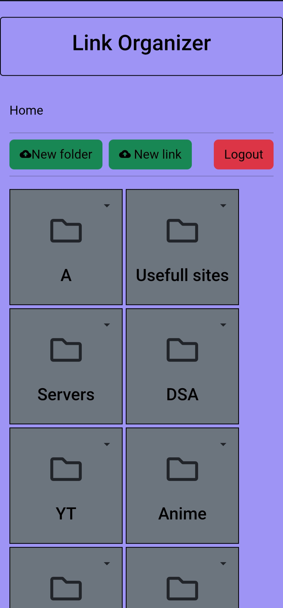 Link Organizer screenshot